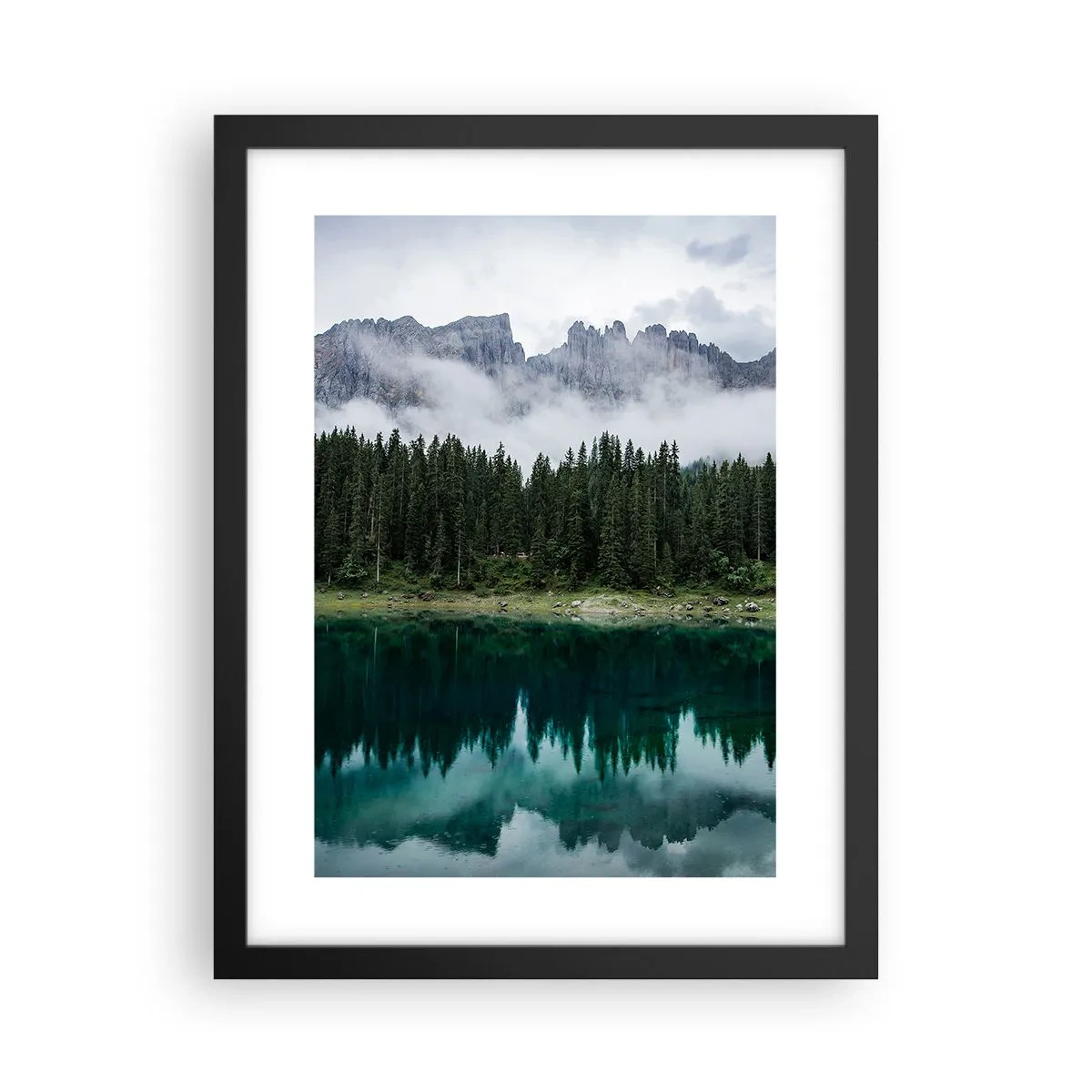 Pôster com moldura preta - Calma, silêncio, não vamos acordar a água... - 30x40 cm