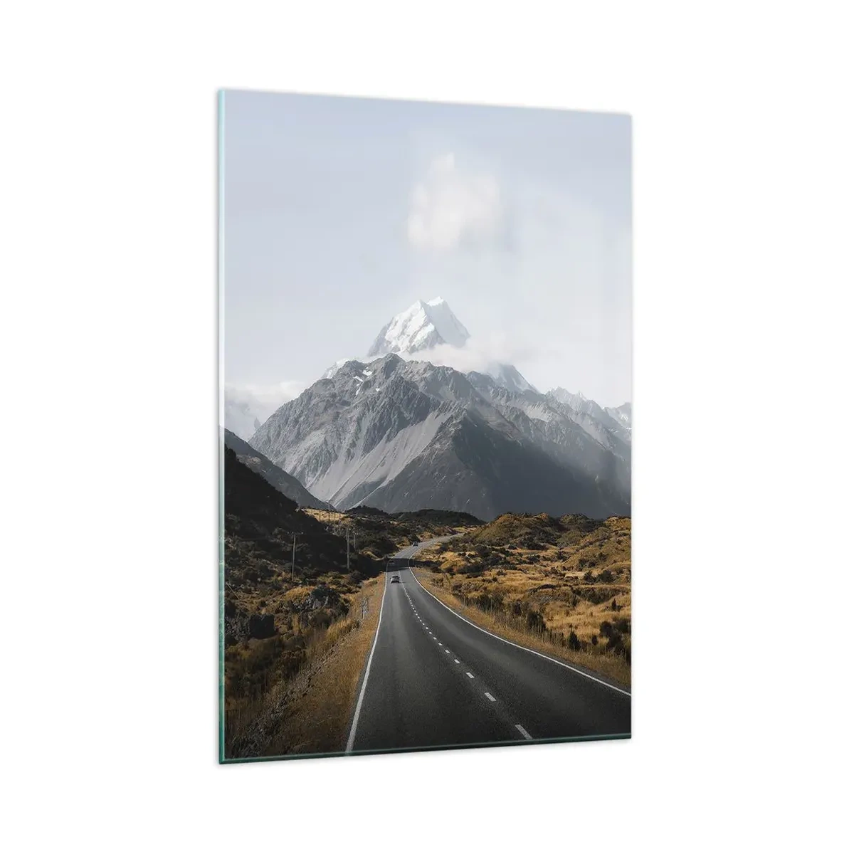 Quadro em vidro - O caminho para o coração das montanhas - 80x120 cm