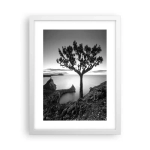 Pôster em moldura branca - Paz até ao horizonte - 30x40 cm