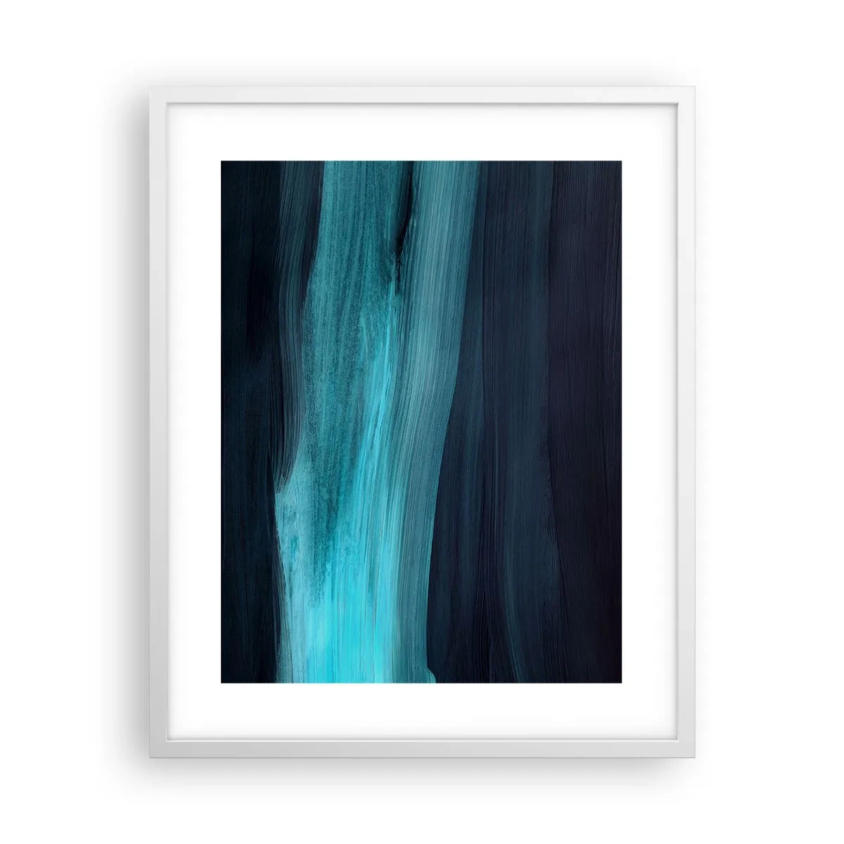 Pôster em moldura branca - Vá com o fluxo - 40x50 cm