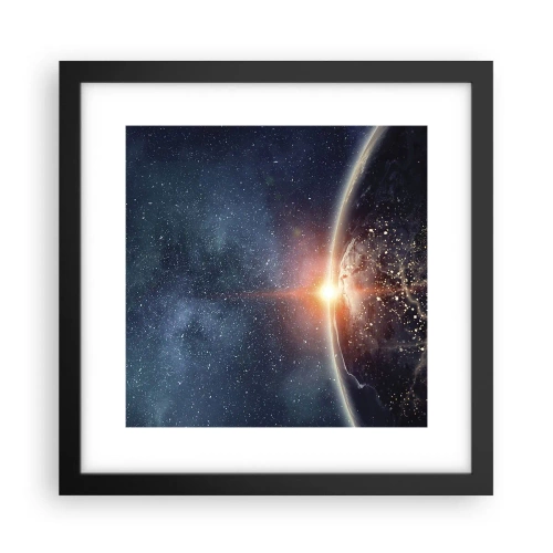 Pôster com moldura preta - Numa nova perspetiva - 30x30 cm