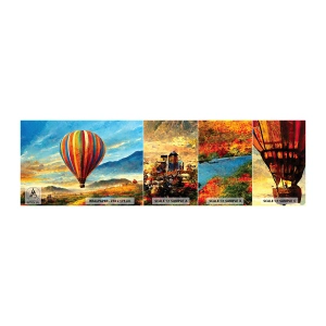 Amostra de papel de parede autocolante Deluxe Sticker - Com silêncio enxergas mais - Balão, Paisagem, Natureza - 100x30 cm