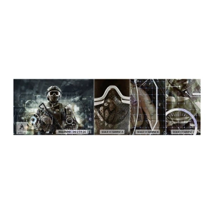 Amostra de papel de parede Premium Canvas - Poder para poder - Abstração, Soldado, Comando - 100x30 cm