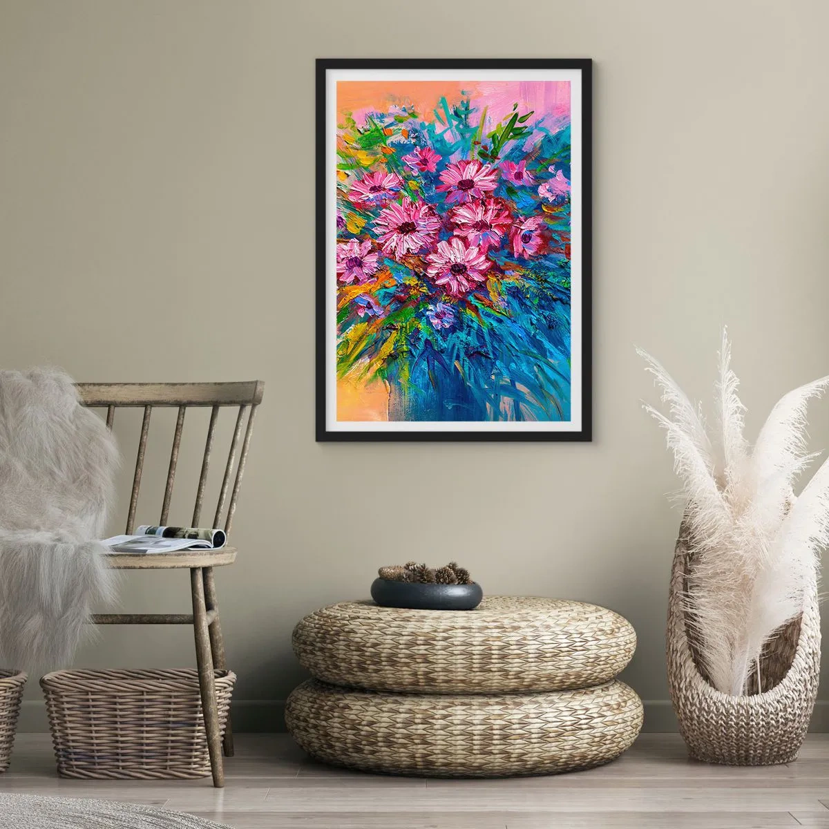 Pôster com moldura preta - A energia da vida - 61x91 cm