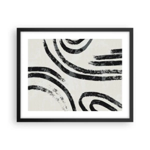 Pôster com moldura preta - Meio parado - 50x40 cm