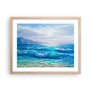 Pôster com moldura de carvalho claro - Conforta e consola - 50x40 cm