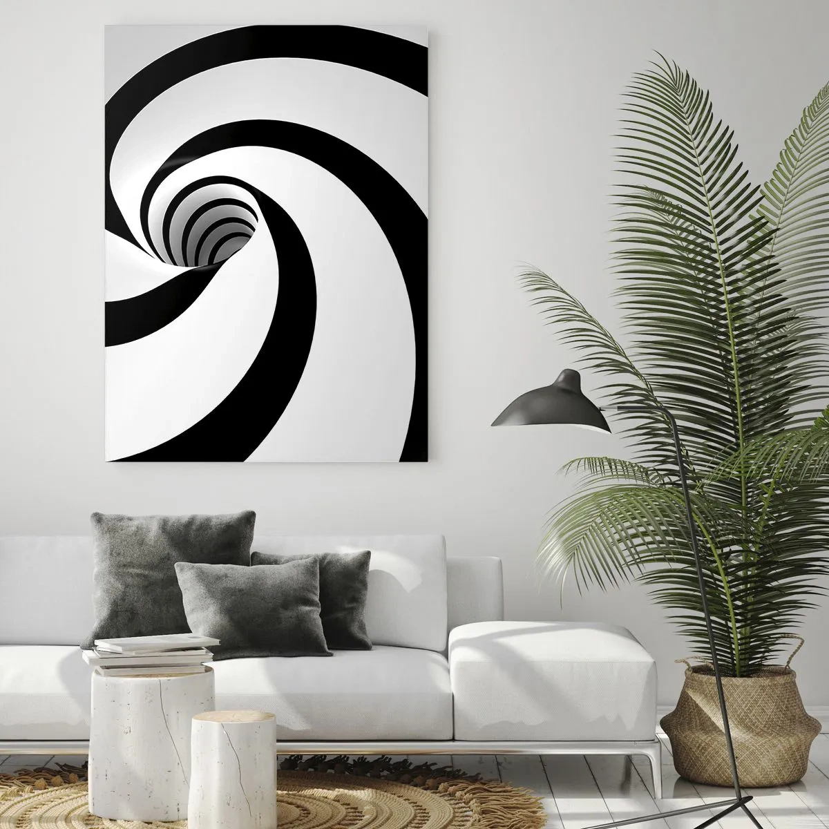 Quadro em vidro - Deixar levar-se pelo vórtice - 50x70 cm