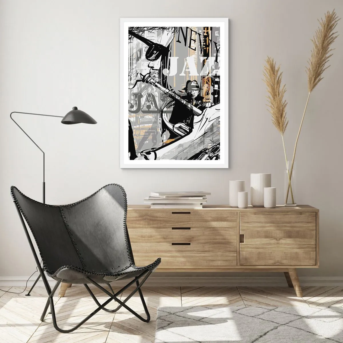 Pôster em moldura branca - Ao ritmo de Nova Iorque - 70x100 cm