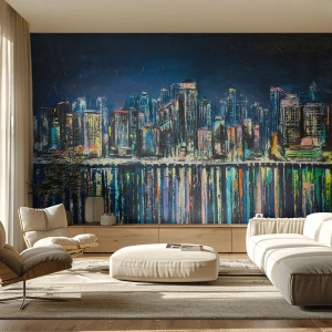 Papel de Parede Standard Eco - Cascata de luzes - Cidade, Arquitetura, Rio - 350x256 cm
