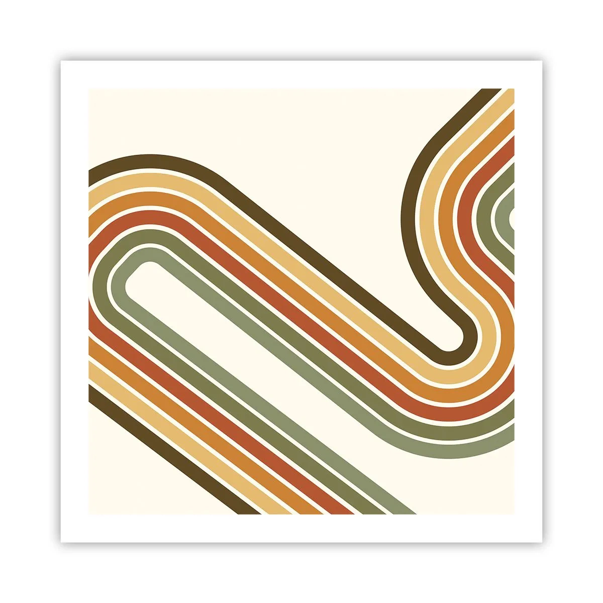 Pôster - Ziguezague para o destino - 60x60 cm