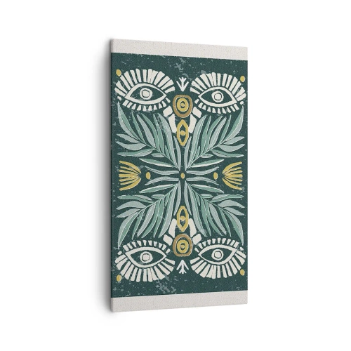 Quadro em tela - Como um recorte folclórico - 45x80 cm