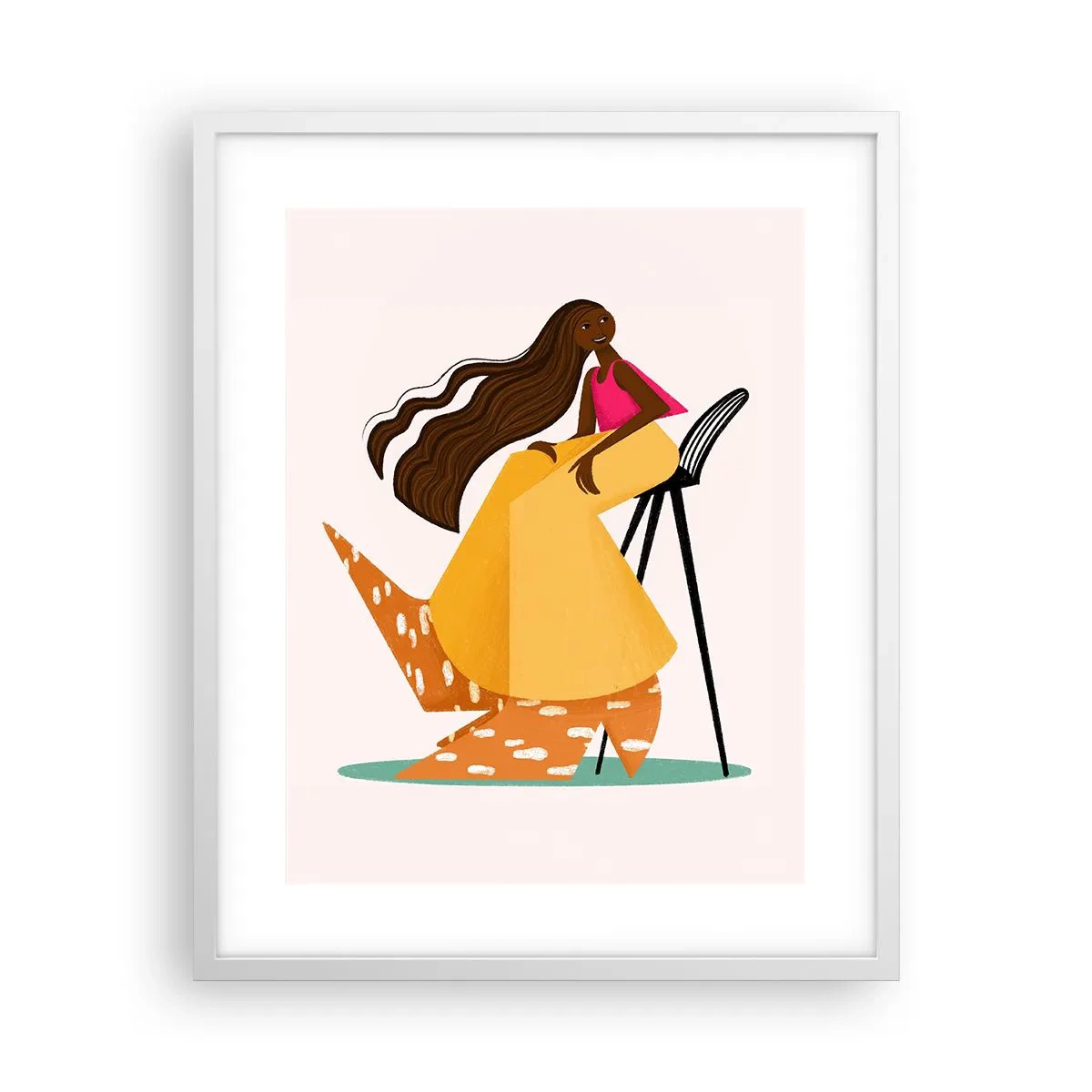 Pôster em moldura branca - Moda também é divertida - 40x50 cm