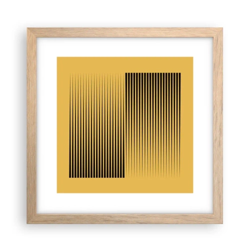 Pôster com moldura de carvalho claro - Quadratura de opostos - 30x30 cm