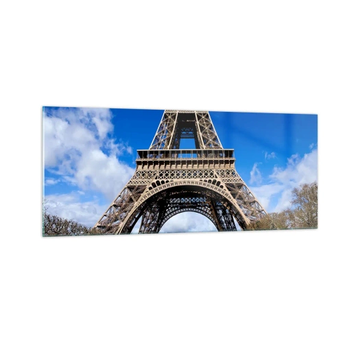 Quadro em vidro - Toda Paris aos seus pés - 100x40 cm