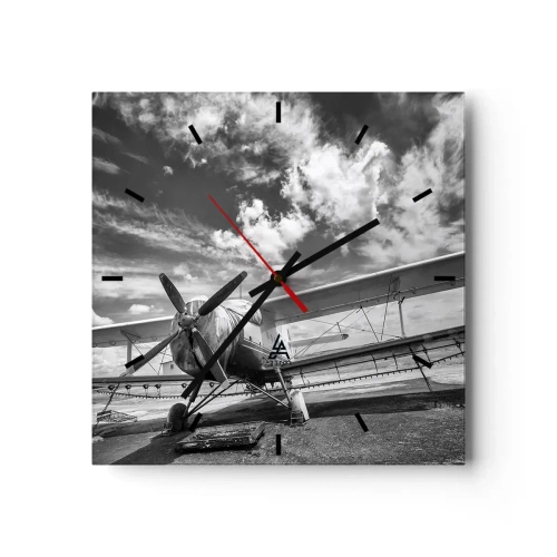 Relógio de parede - Relógio em vidro - Mal posso esperar! - 40x40 cm