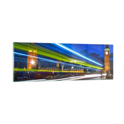 Quadro em vidro - Sob o olhar atento do Big Ben - 90x30 cm