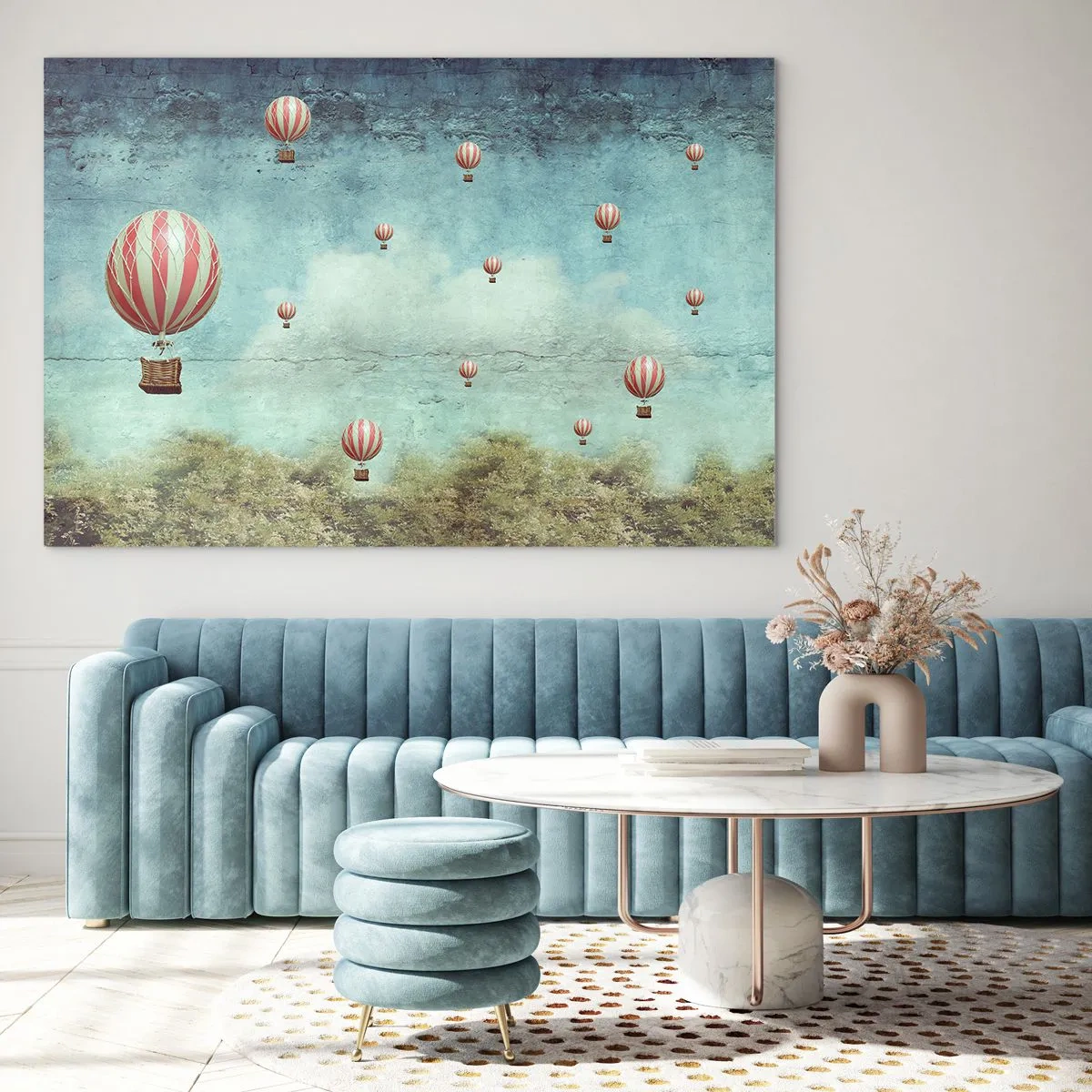 Quadro em vidro - Livres da azáfama da vida - 120x80 cm