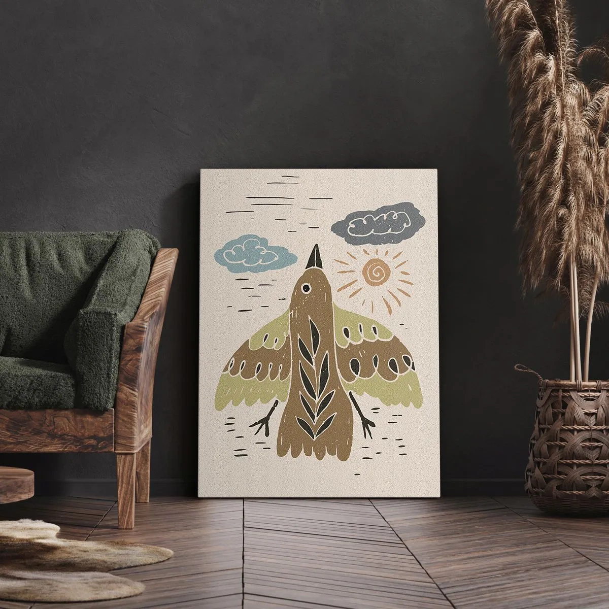 Quadro em tela - Bom vôo - 50x70 cm
