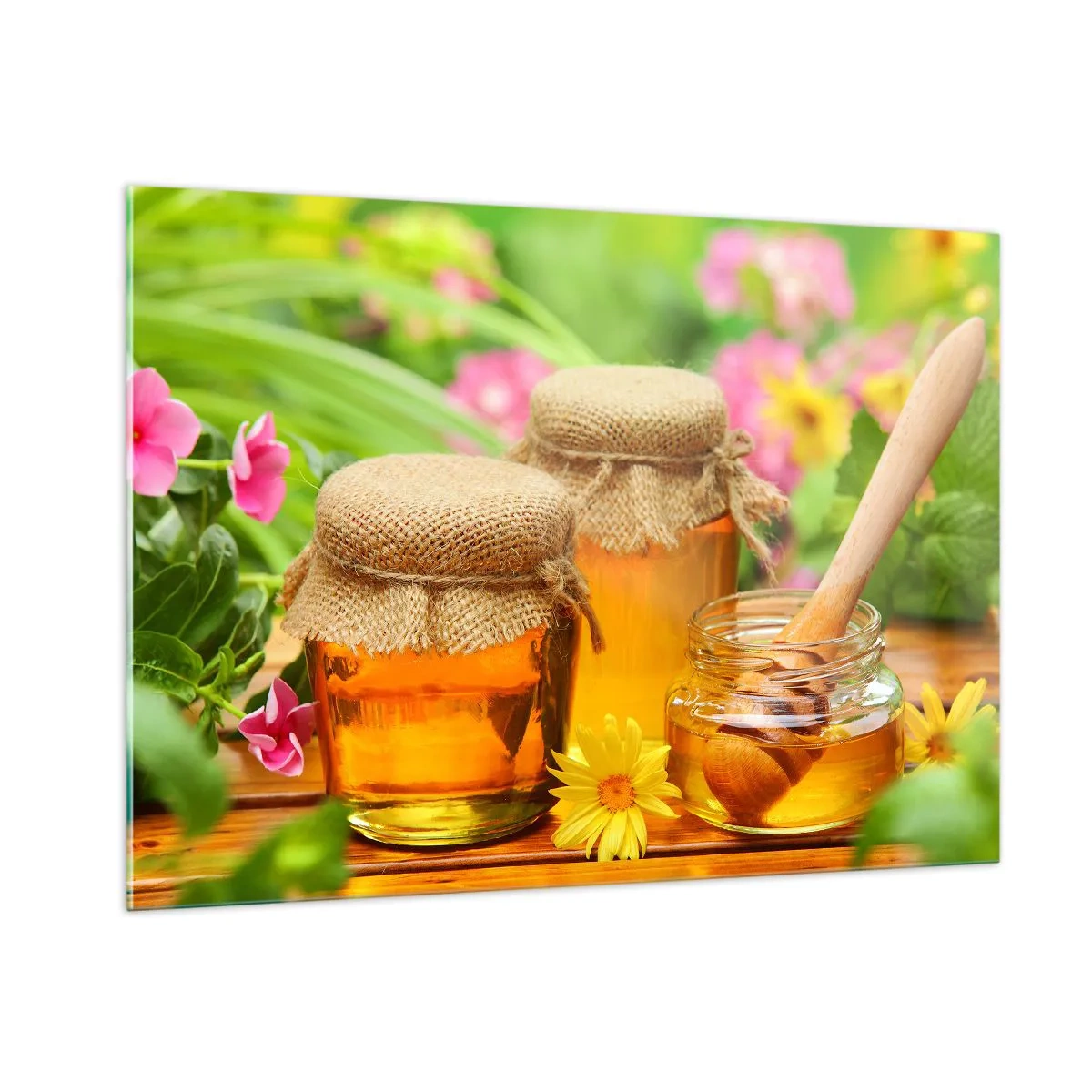 Quadro em vidro - Doce e floral - 100x70 cm