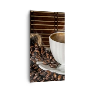 Quadro em tela - A escuridão do carvão, a transparência do âmbar - 65x120 cm