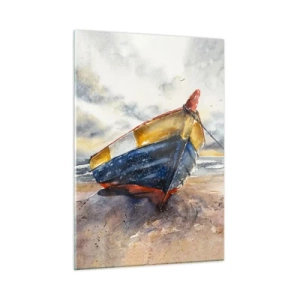 Quadro em vidro - Descanse na costa - 50x70 cm