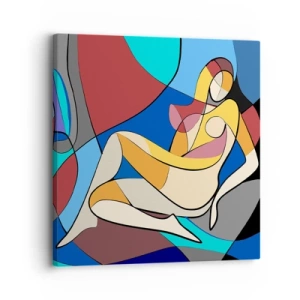 Quadro em tela - Acto cubista - 30x30 cm