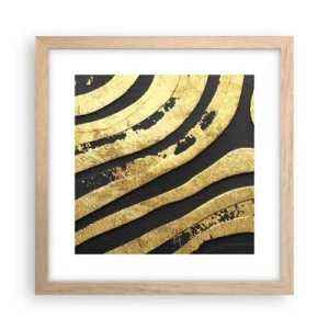 Pôster com moldura de carvalho claro - Tudo flui - 30x30 cm