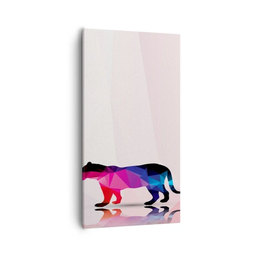 Quadro em tela - A pantera em diamante - 55x100 cm