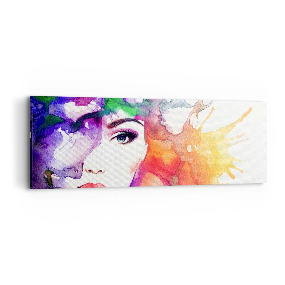 Quadro em tela - Com a cabeça nas nuvens - 90x30 cm
