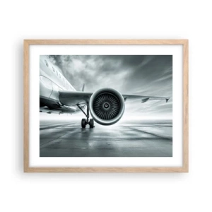 Pôster com moldura de carvalho claro - Há poder! - 50x40 cm