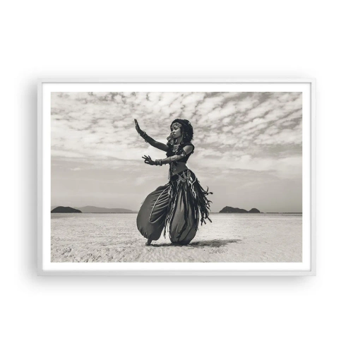 Pôster em moldura branca - Dança das Ilhas do Sul - 100x70 cm