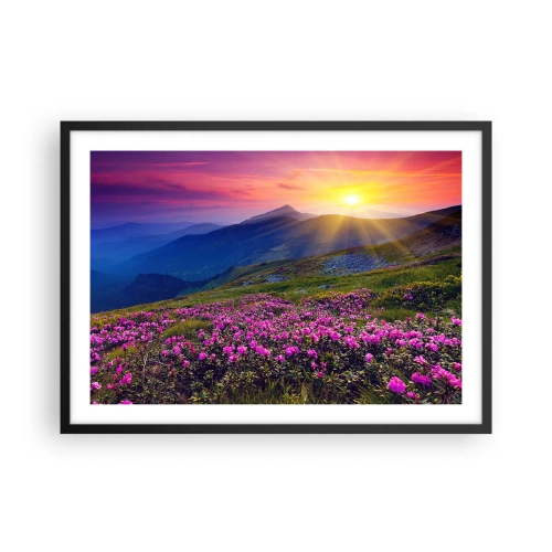 Pôster com moldura preta - …Cheiro de pinheiros e ervas da montanha - 70x50 cm