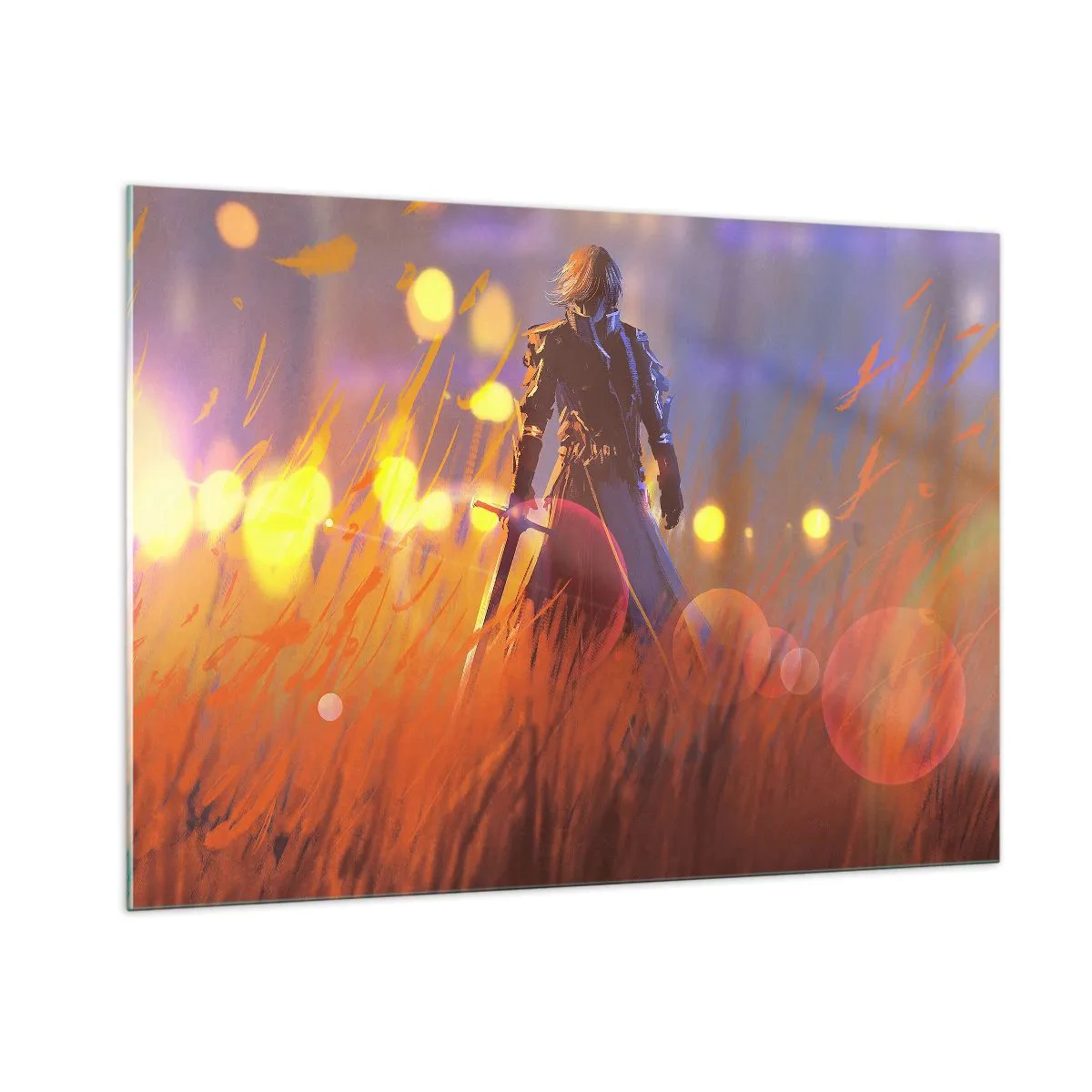 Quadro em vidro - Cavaleiro errante - 100x70 cm