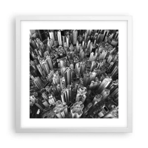 Pôster em moldura branca - Ainda mais alto e mais alto - 40x40 cm