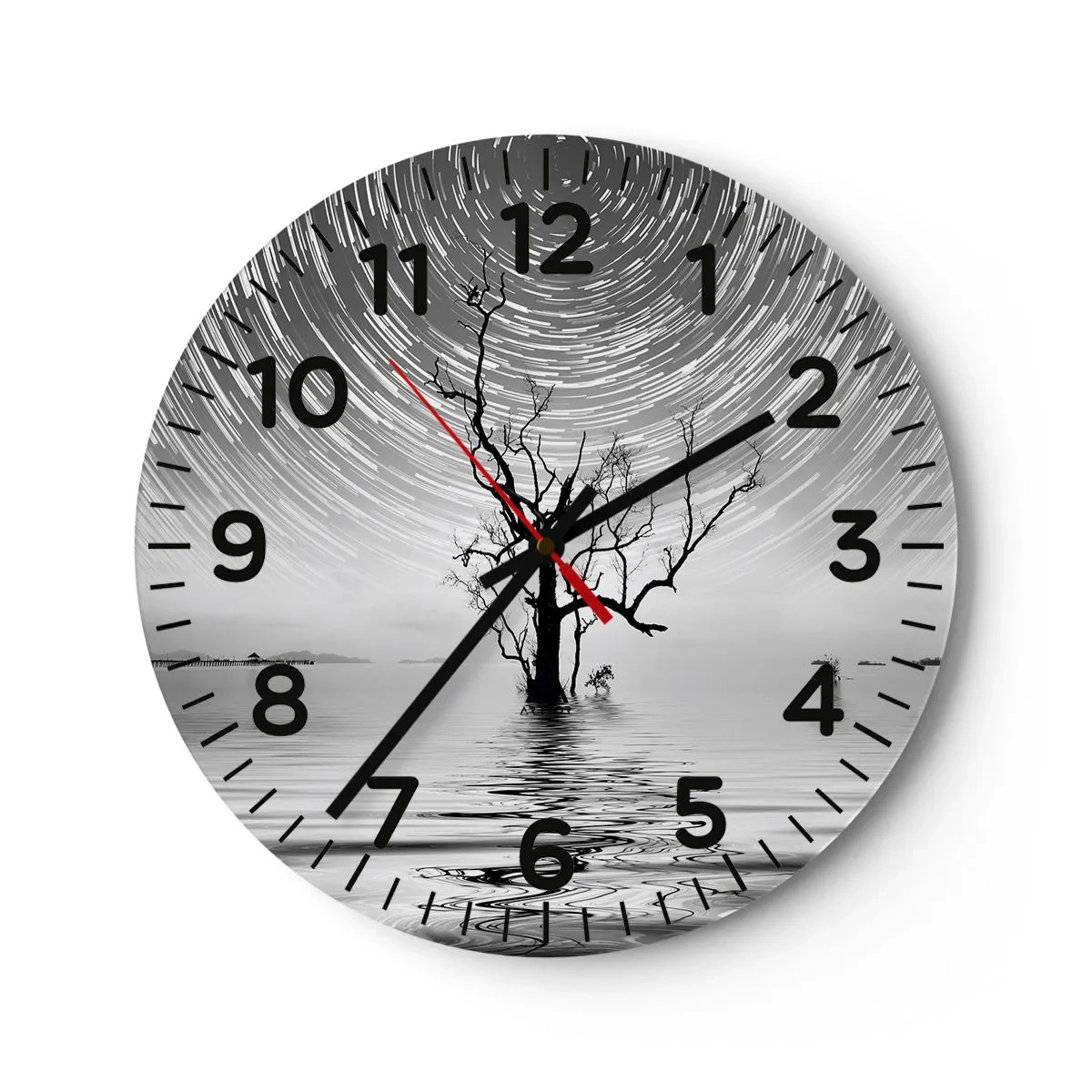 Relógio de parede - Relógio em vidro - Sinfonia da natureza - 30x30 cm