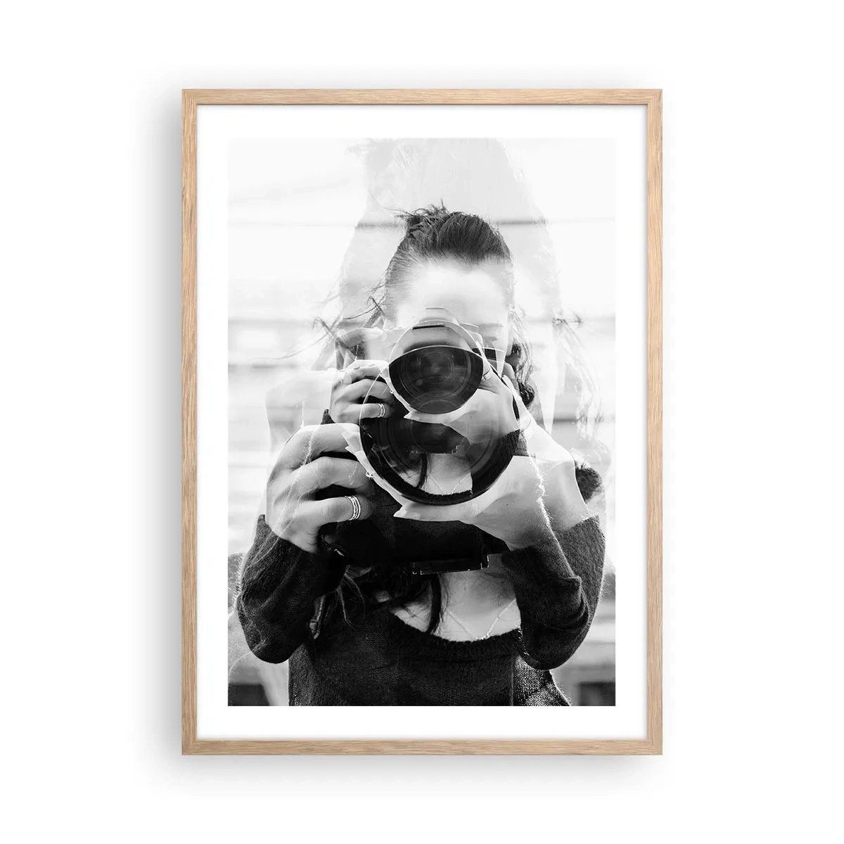 Pôster com moldura de carvalho claro - Criador e material - 50x70 cm