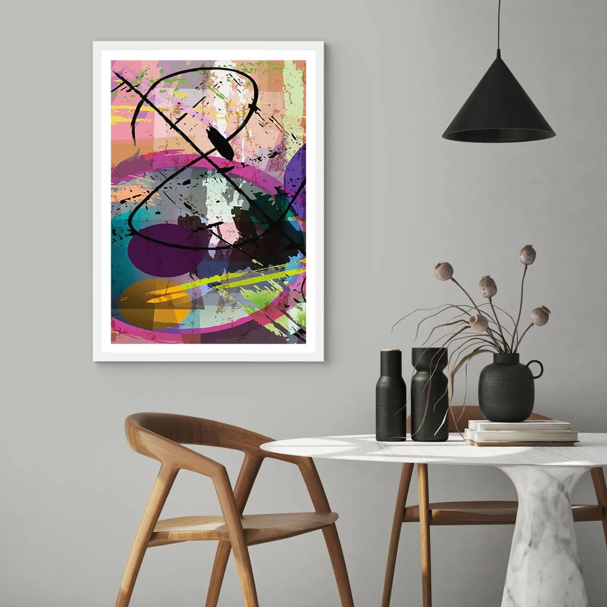 Pôster em moldura branca - Pode ir direto ou ao redor - 70x100 cm