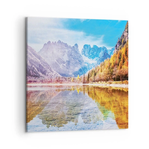 Quadro em tela - E nas montanhas é outono - 50x50 cm