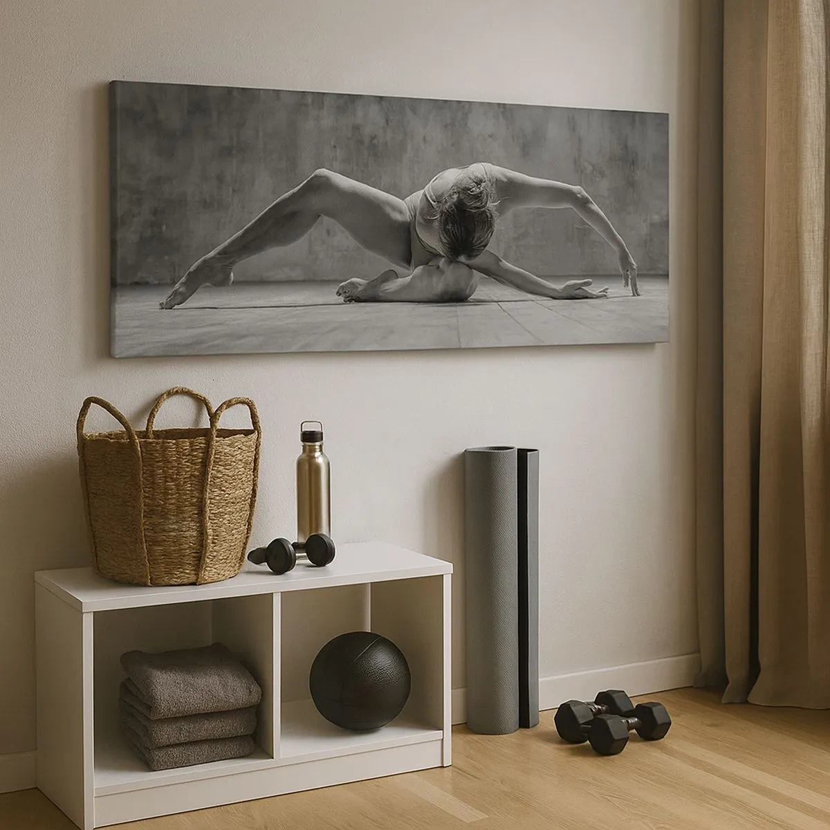 Quadro em tela - Simetria encontrada - 100x40 cm