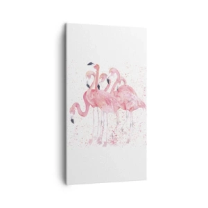 Quadro em tela - Conjunto cor-de-rosa - 45x80 cm