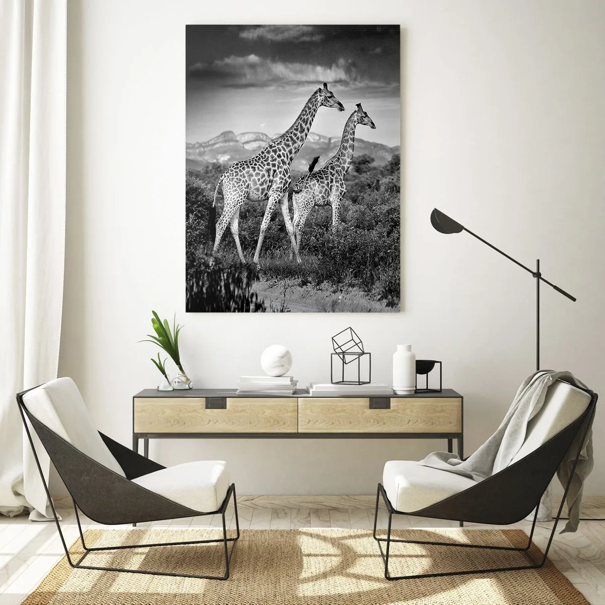 Quadro em vidro - Alta Sociedade na África - 50x70 cm