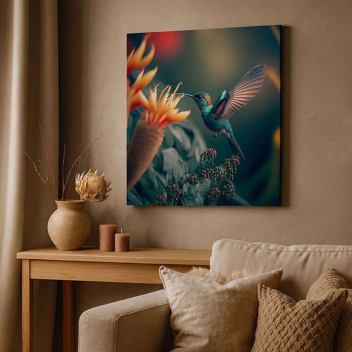 Quadro em tela - Uma vida verdadeiramente colorida - 30x30 cm