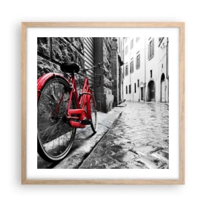 Pôster com moldura de carvalho claro - A verdadeira beleza não envelhece - 50x50 cm