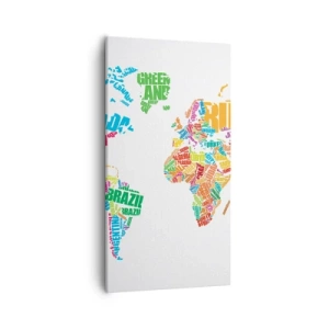 Quadro em tela - Quero conhecer todos - 55x100 cm