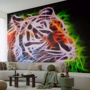 Papel de Parede Premium Sand - Aura perigosa - Abstração, Animais, Predador - 400x280 cm