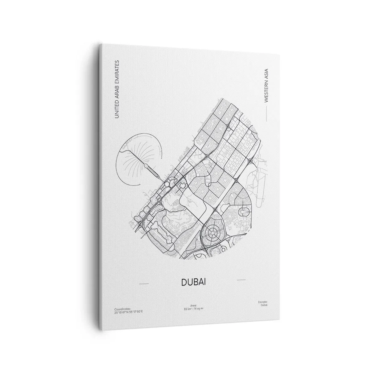 Quadro em tela - Anatomia de Dubai - 50x70 cm