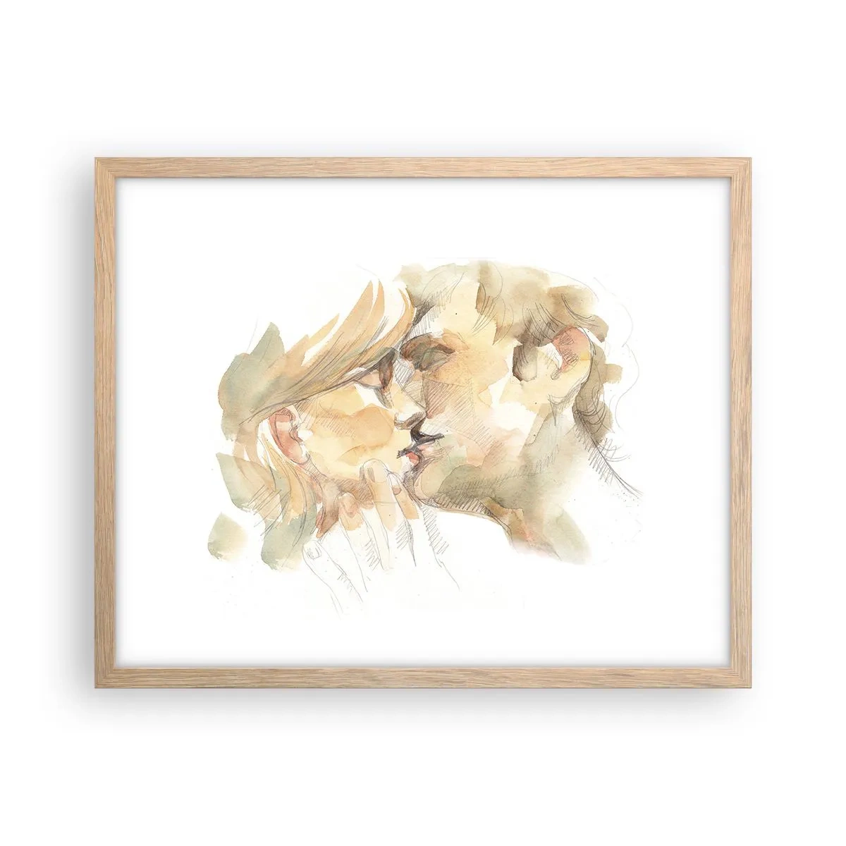 Pôster com moldura de carvalho claro - A outra metade foi encontrada? - 50x40 cm