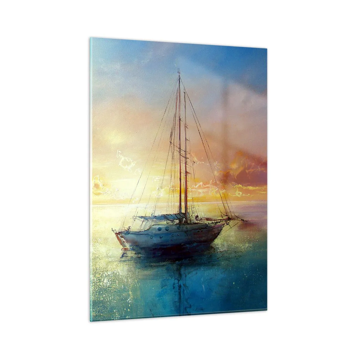 Quadro em vidro - Na baía dourada - 50x70 cm