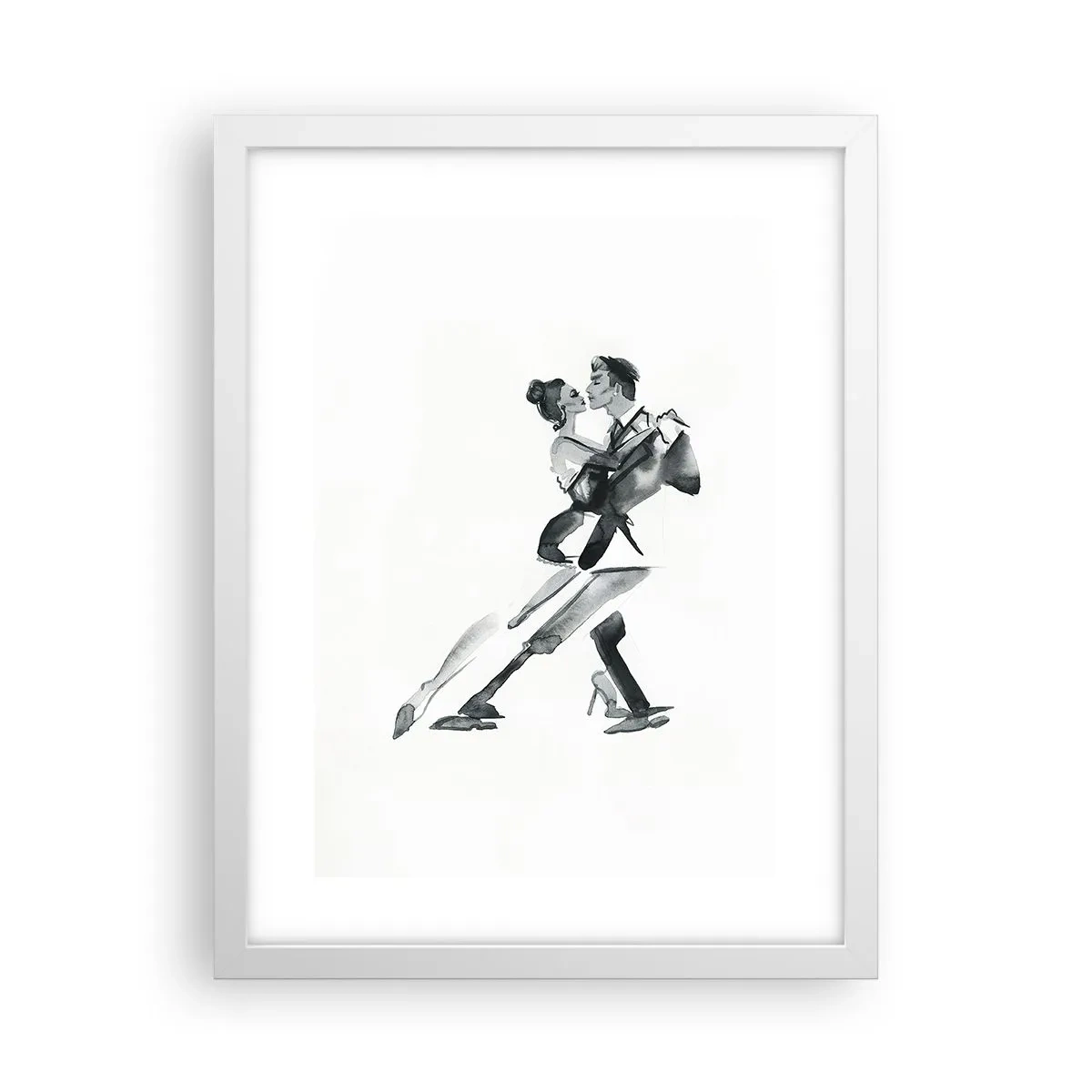 Pôster em moldura branca - Num só ritmo - 30x40 cm