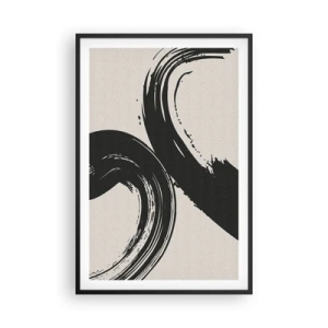 Pôster com moldura preta - Varrer e circular - 61x91 cm